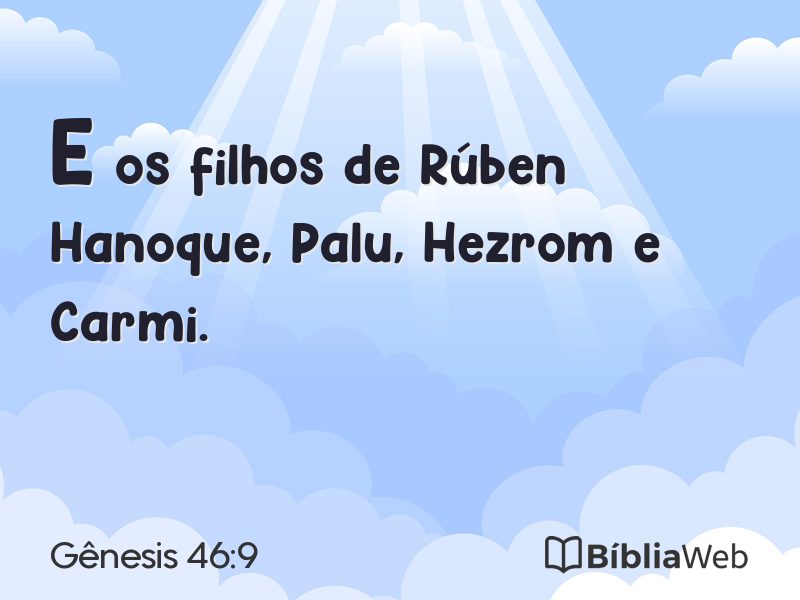 Gênesis 46:9 em imagem para compartilhar
