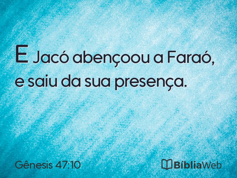 Gênesis 47:10 em imagem para compartilhar