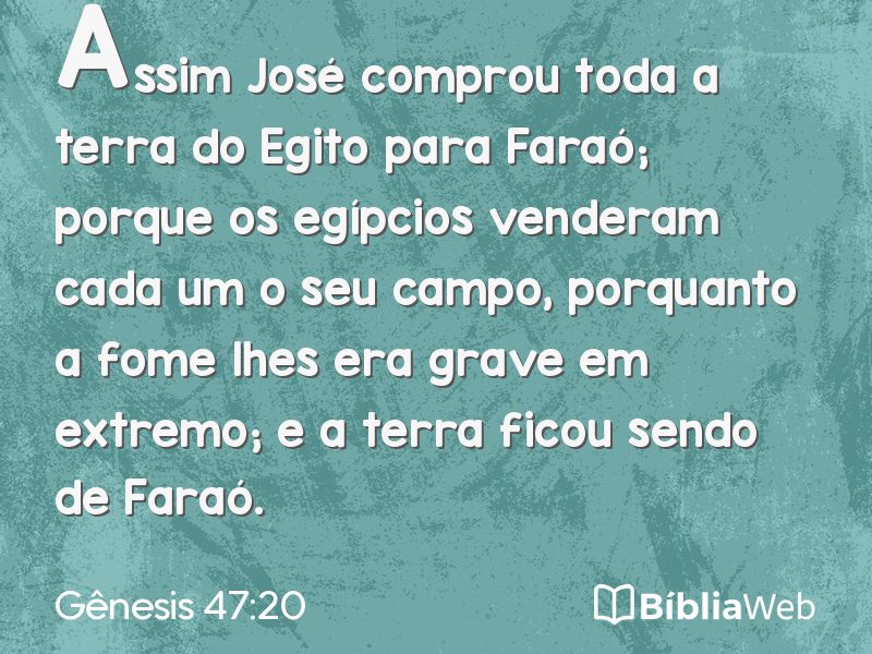 Gênesis 47:20 em imagem para compartilhar