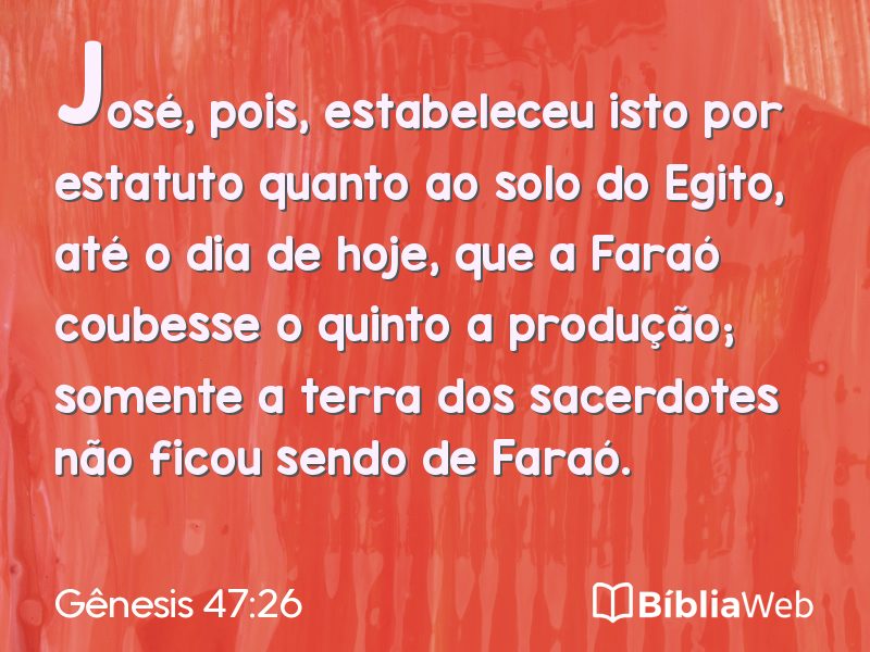 Gênesis 47:26 em imagem para compartilhar