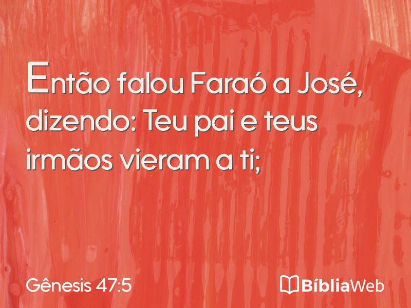 Gênesis 47:5 em imagem para compartilhar