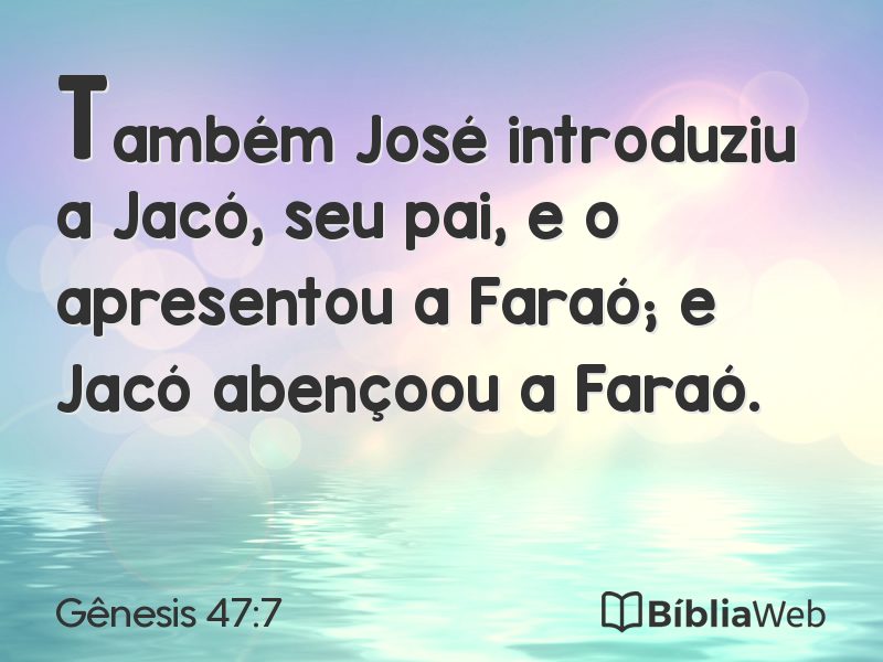 Gênesis 47:7 em imagem para compartilhar