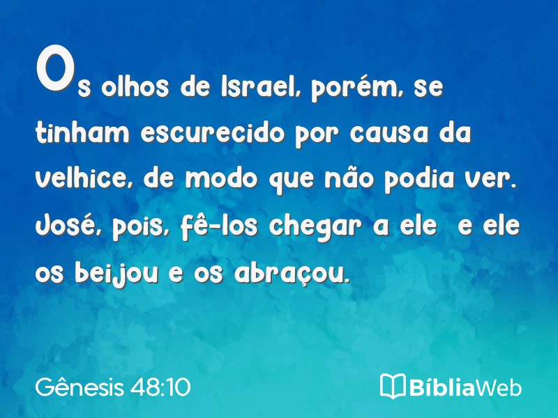 Gênesis 48:10 em imagem para compartilhar