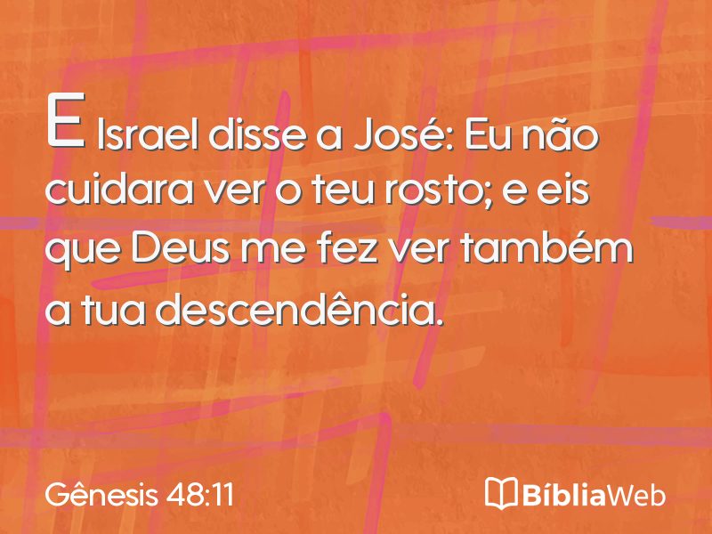Gênesis 48:11 em imagem para compartilhar