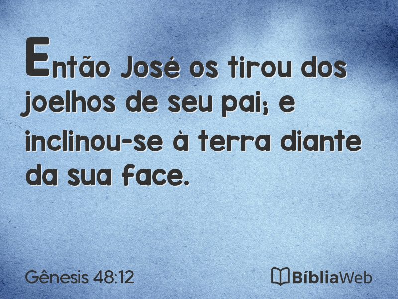 Gênesis 48:12 em imagem para compartilhar