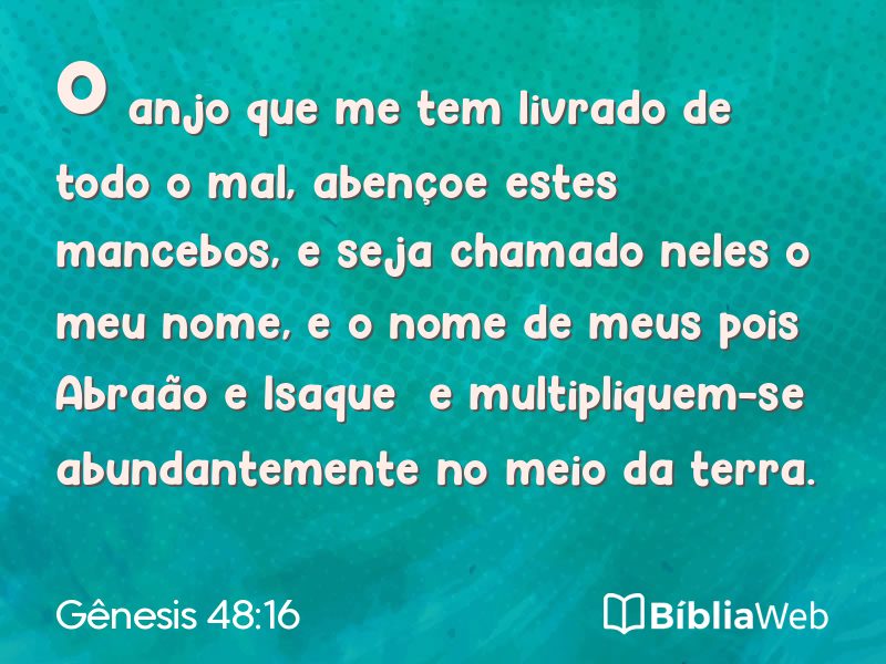 Gênesis 48:16 em imagem para compartilhar