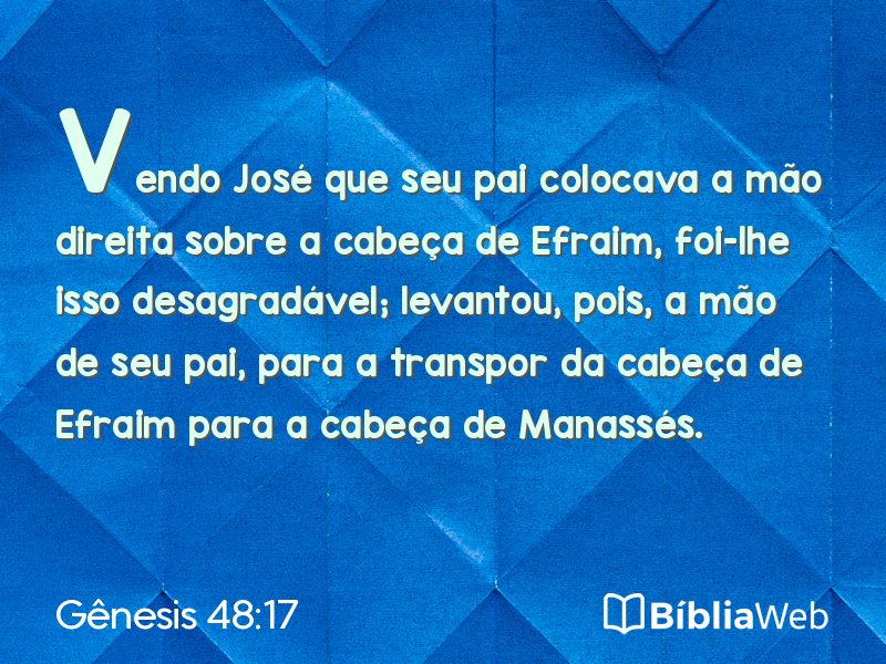Gênesis 48:17 em imagem para compartilhar