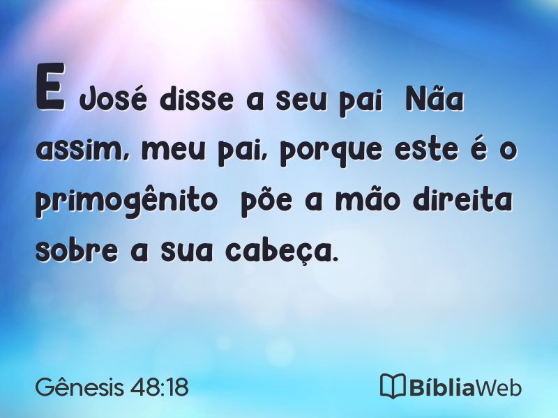 Gênesis 48:18 em imagem para compartilhar