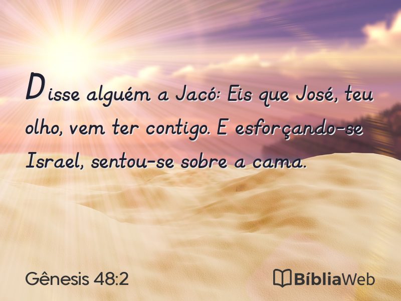 Gênesis 48:2 em imagem para compartilhar
