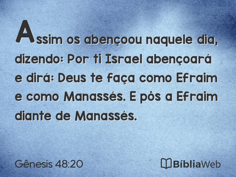 Gênesis 48:20 em imagem para compartilhar