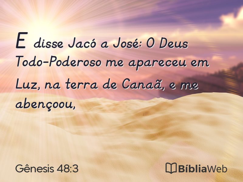 Gênesis 48:3 em imagem para compartilhar