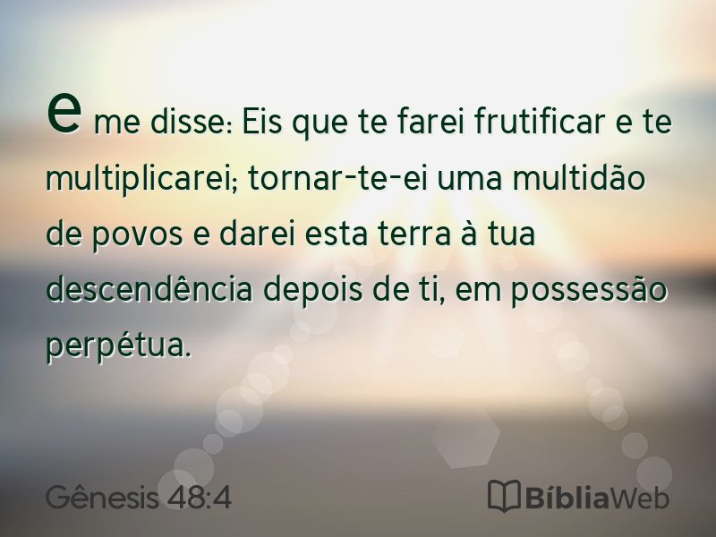 Gênesis 48:4 em imagem para compartilhar