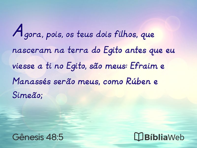 Gênesis 48:5 em imagem para compartilhar
