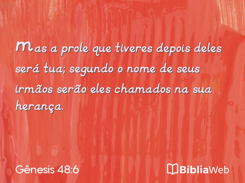 Gênesis 48:6 em imagem para compartilhar