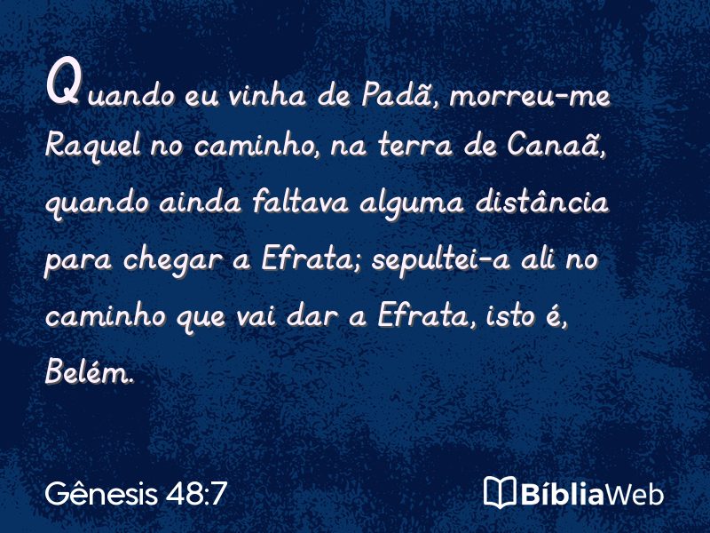 Gênesis 48:7 em imagem para compartilhar