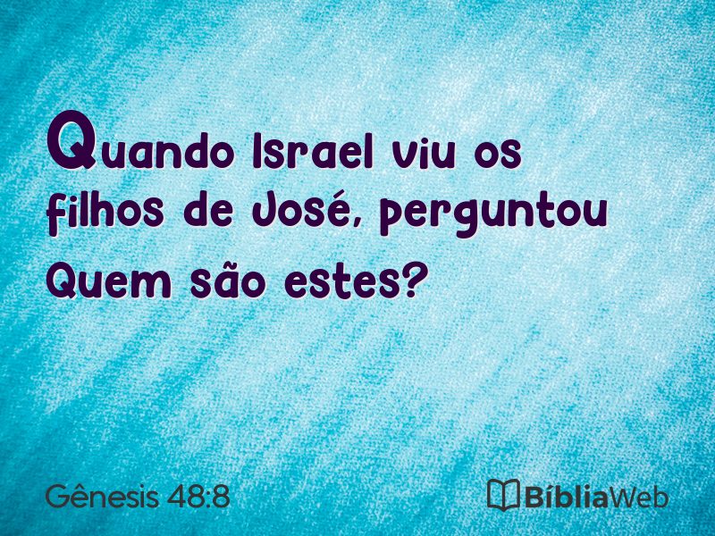 Gênesis 48:8 em imagem para compartilhar