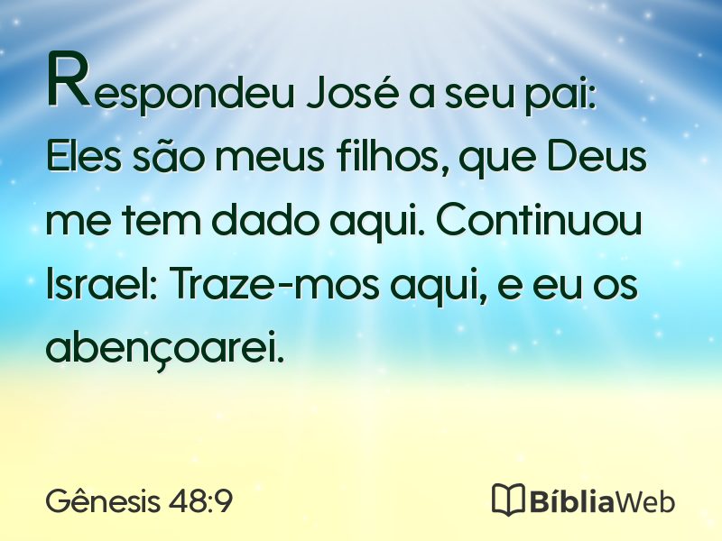 Gênesis 48:9 em imagem para compartilhar