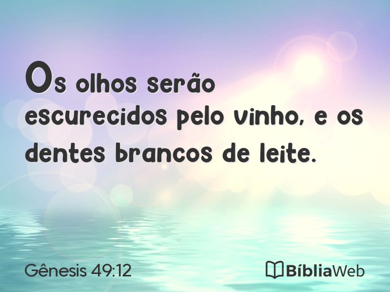 Gênesis 49:12 em imagem para compartilhar