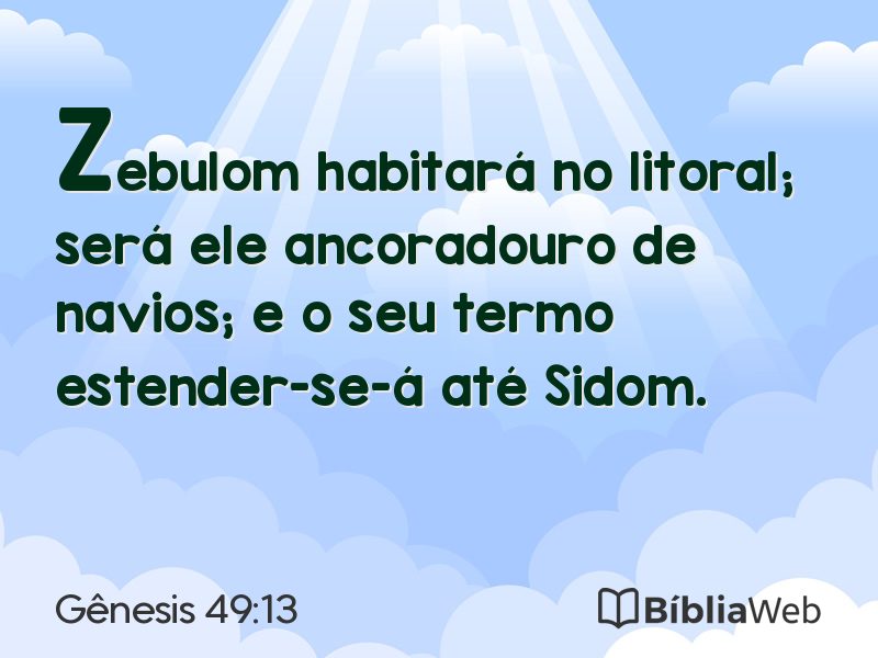 Gênesis 49:13 em imagem para compartilhar