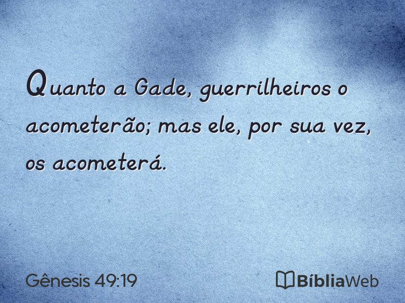 Gênesis 49:19 em imagem para compartilhar