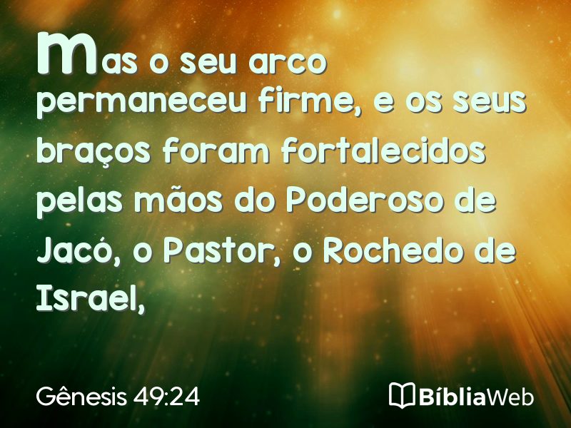 Gênesis 49:24 em imagem para compartilhar