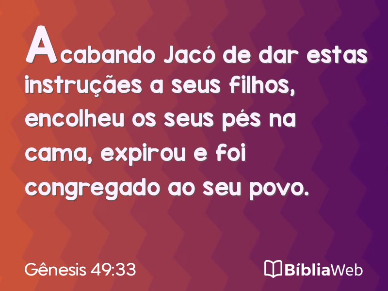 Gênesis 49:33 em imagem para compartilhar