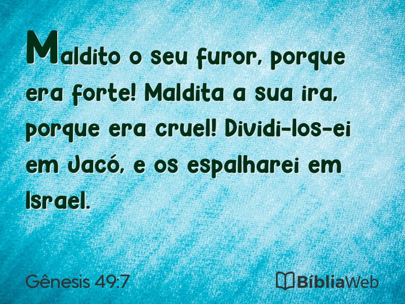Gênesis 49:7 em imagem para compartilhar