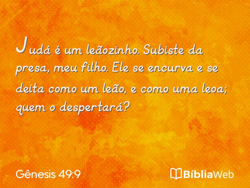 Gênesis 49:9 em imagem para compartilhar