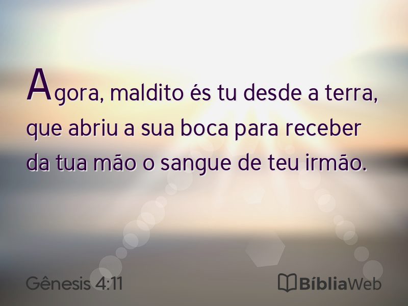 Gênesis 4:11 em imagem para compartilhar