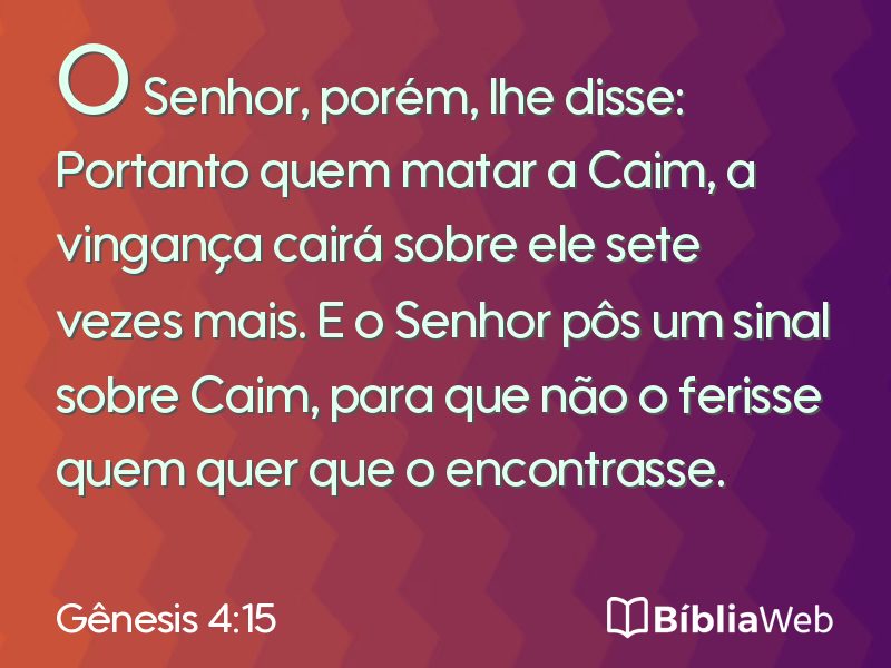 Gênesis 4:15 em imagem para compartilhar