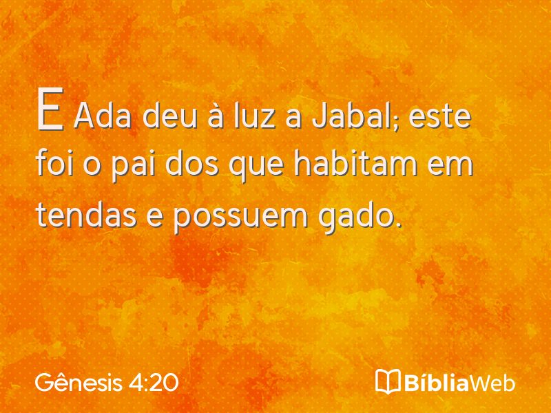 Gênesis 4:20 em imagem para compartilhar