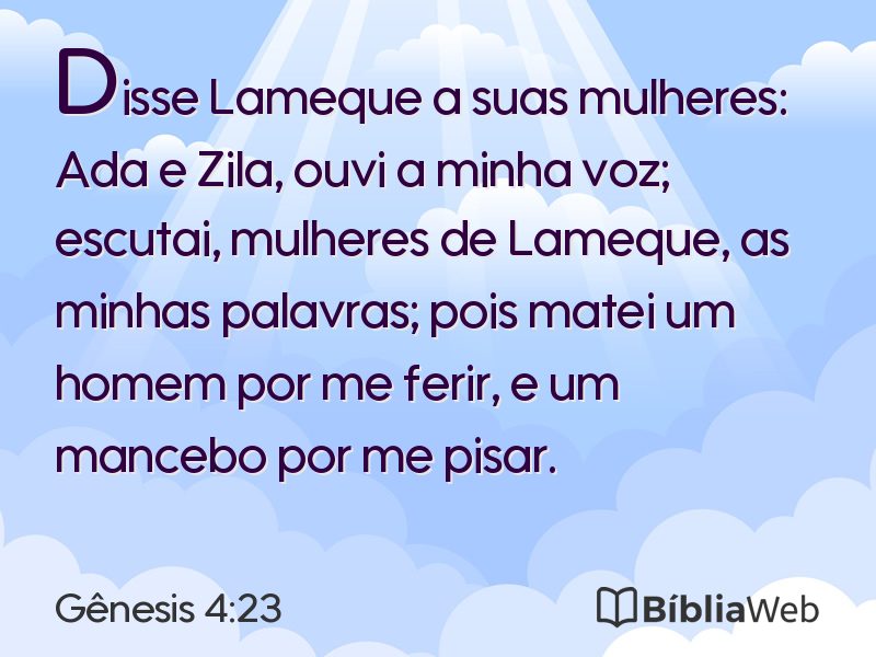 Gênesis 4:23 em imagem para compartilhar