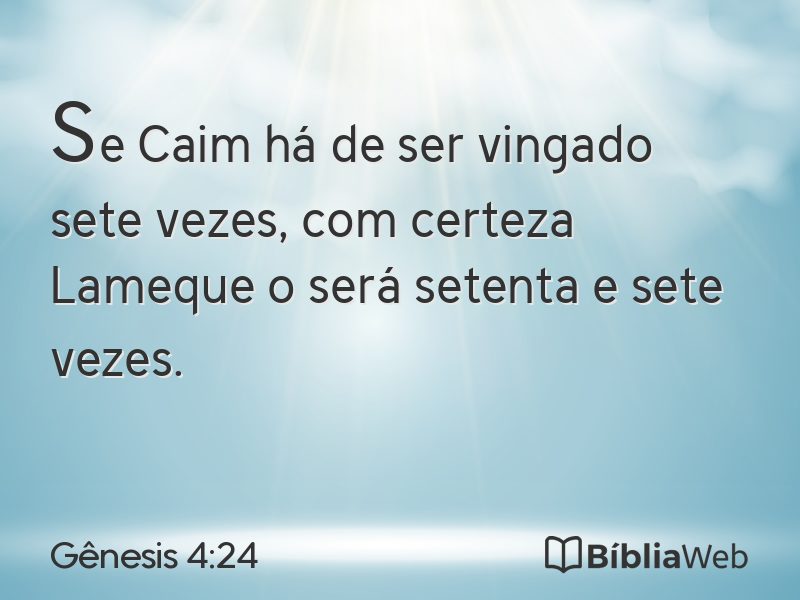 Gênesis 4:24 em imagem para compartilhar