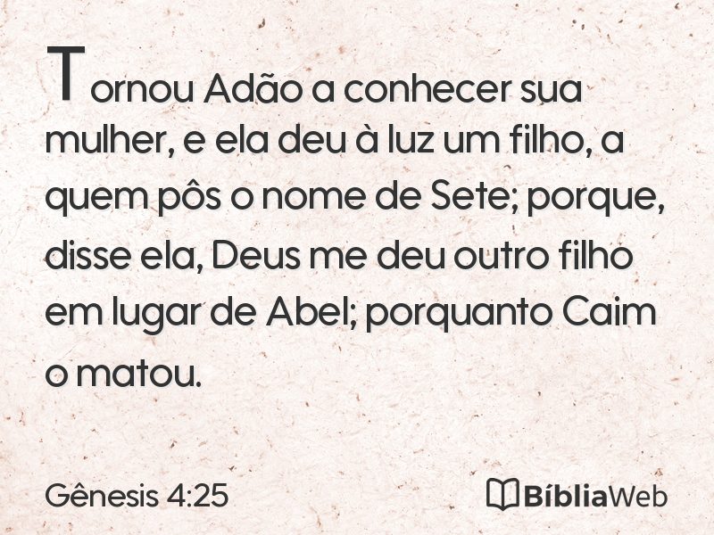 Gênesis 4:25 em imagem para compartilhar