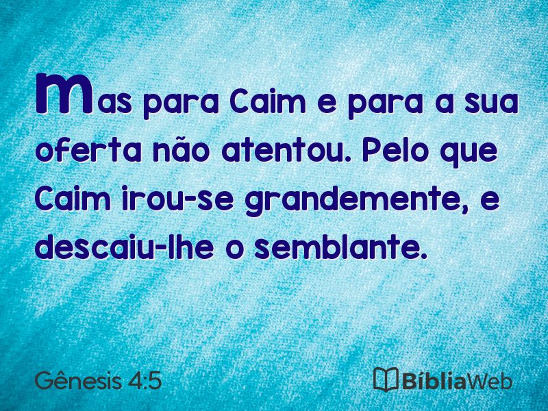 Gênesis 4:5 em imagem para compartilhar