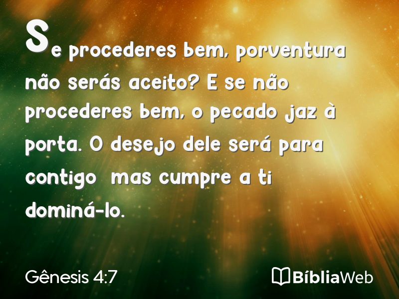 Gênesis 4:7 em imagem para compartilhar