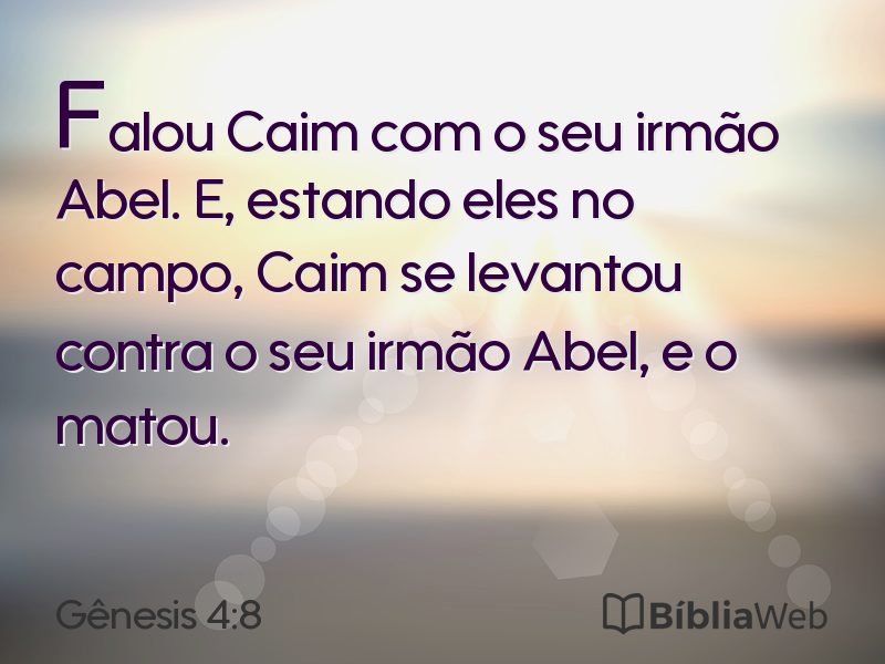 Gênesis 4:8 em imagem para compartilhar