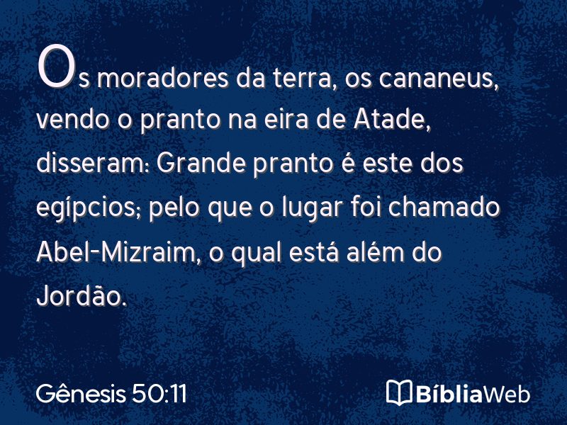 Gênesis 50:11 em imagem para compartilhar
