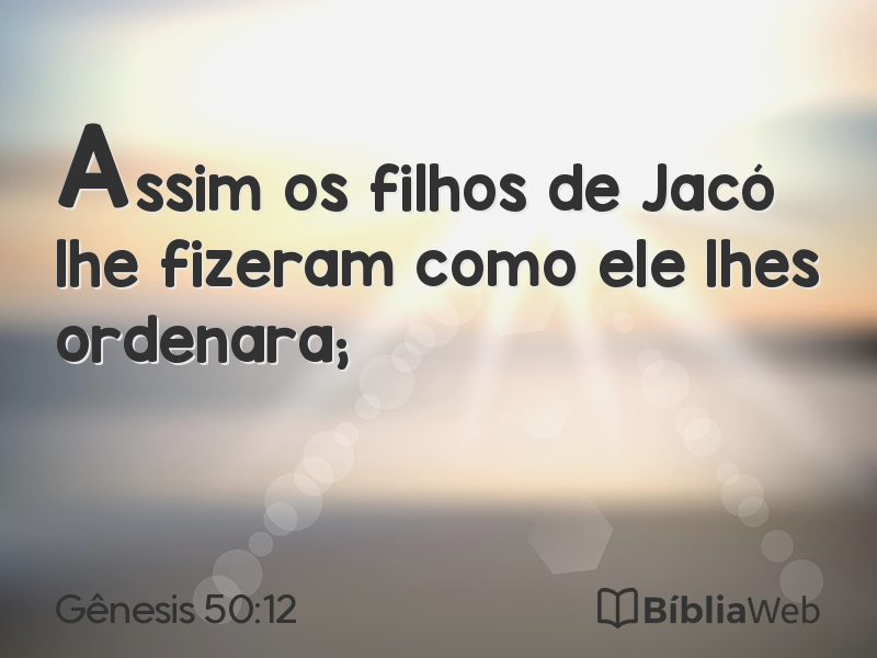 Gênesis 50:12 em imagem para compartilhar
