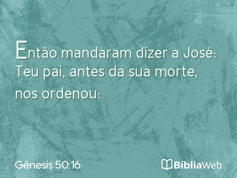 Gênesis 50:16 em imagem para compartilhar
