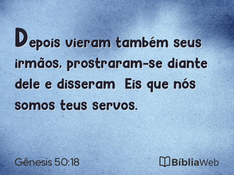 Gênesis 50:18 em imagem para compartilhar