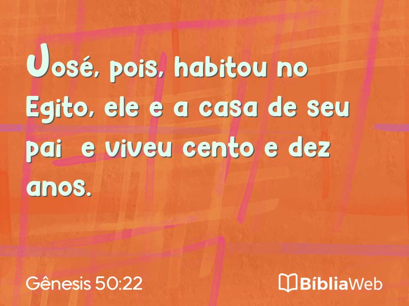 Gênesis 50:22 em imagem para compartilhar