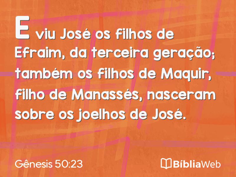 Gênesis 50:23 em imagem para compartilhar