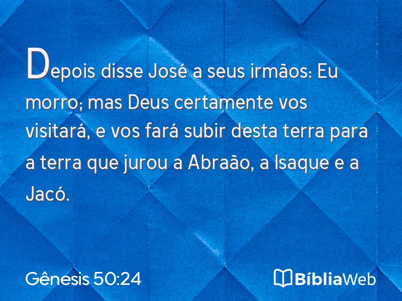 Gênesis 50:24 em imagem para compartilhar