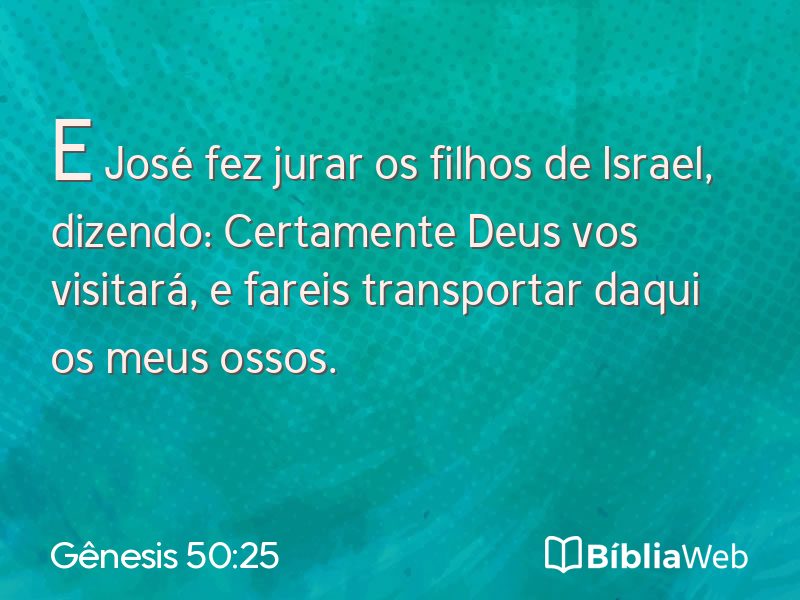 Gênesis 50:25 em imagem para compartilhar