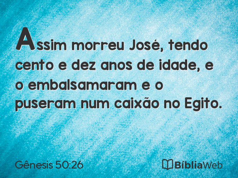 Gênesis 50:26 em imagem para compartilhar
