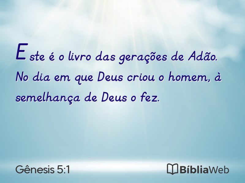 Gênesis 5:1 em imagem para compartilhar