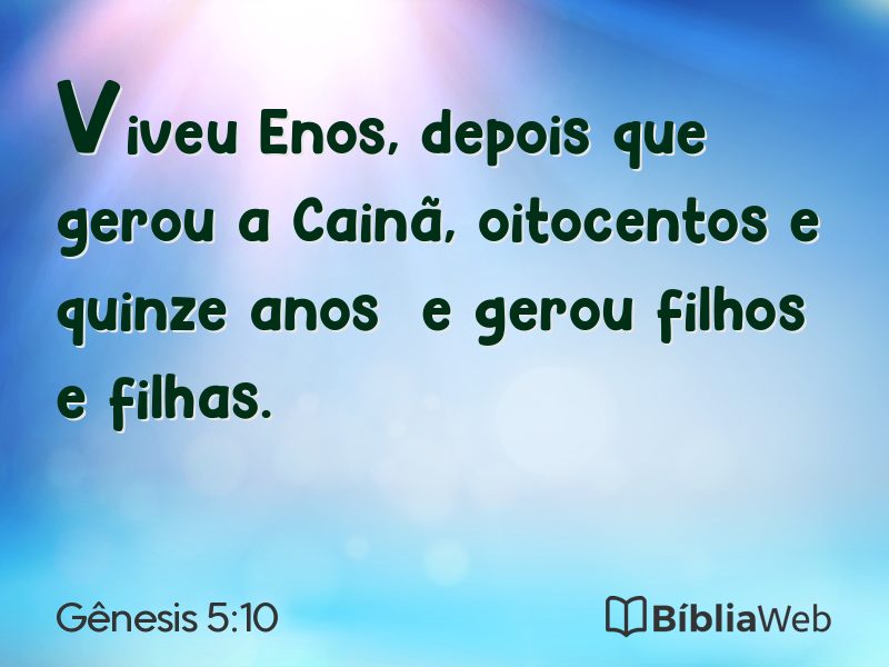Gênesis 5:10 em imagem para compartilhar