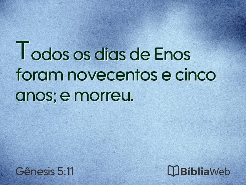 Gênesis 5:11 em imagem para compartilhar