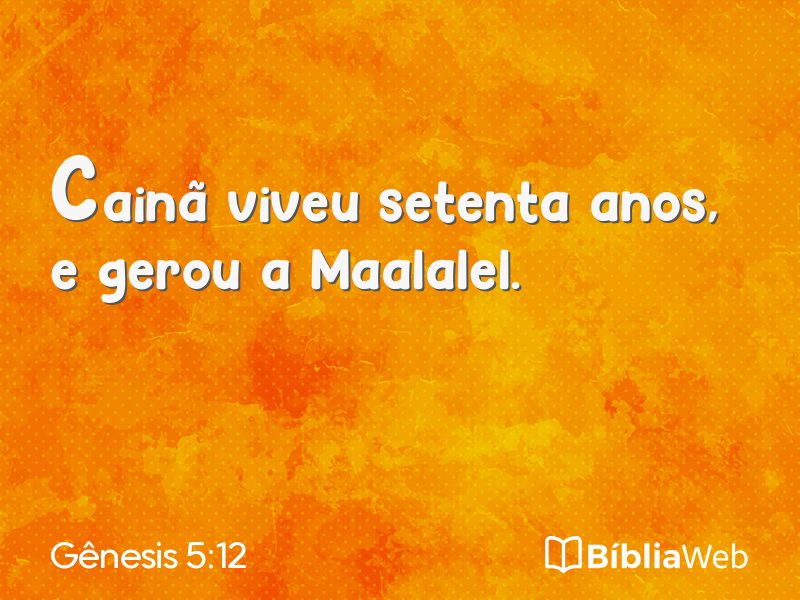 Gênesis 5:12 em imagem para compartilhar